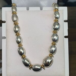 Liz clairborne two tone statement necklace